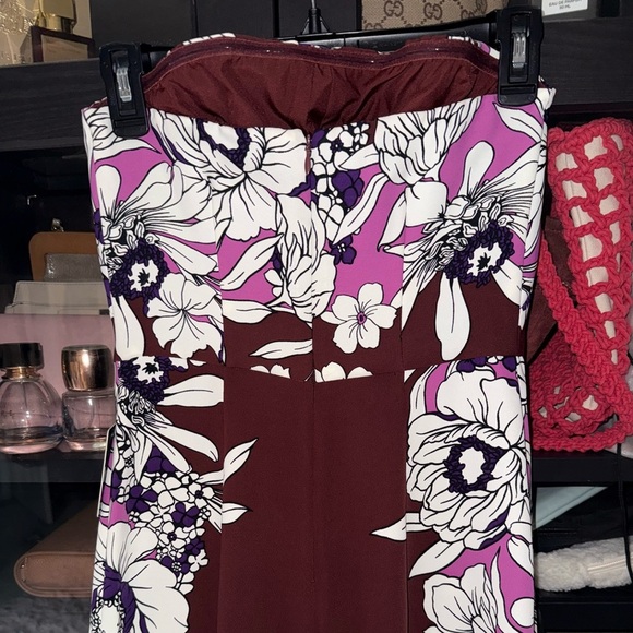 Express Floral Strapless Wide Leg Jumpsuit - Picture 7 of 10